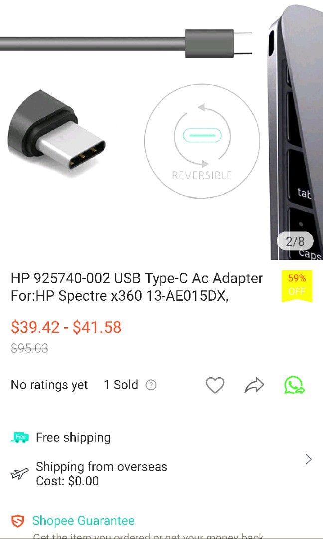 WUKUR 65W HP Alimentatore Caricatore HP PC Portatile Per HP Pavilion - Foto 12