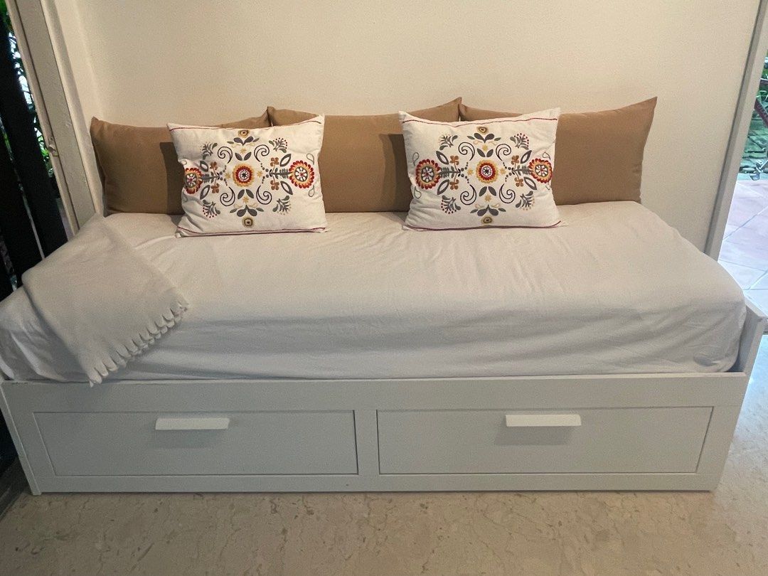 IKEA Brimnes PullOut Day Bed (Single to Queen), Furniture & Home