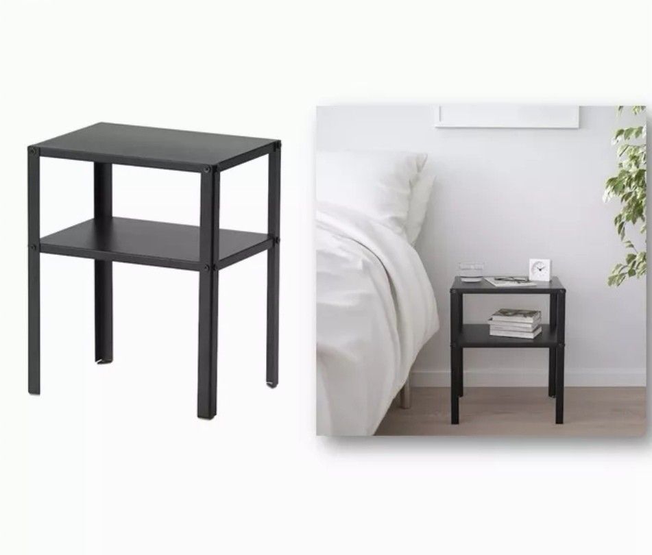 IKEA KNARREVIK Bedside table, black, 37x28 cm, Furniture & Home Living