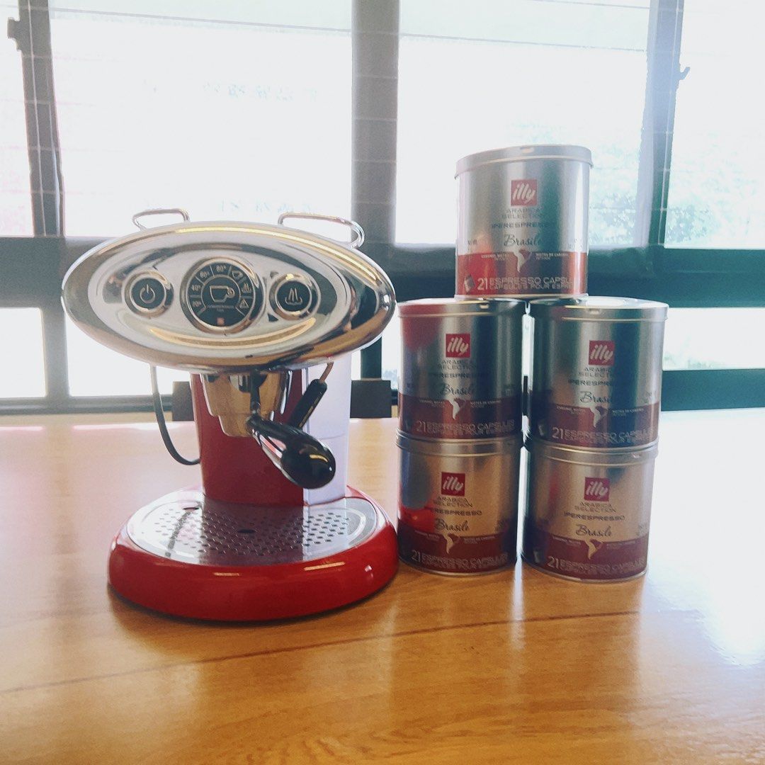 Illy X7.1 iperEspresso Machine Red & 6 cans of coffee capsules, TV