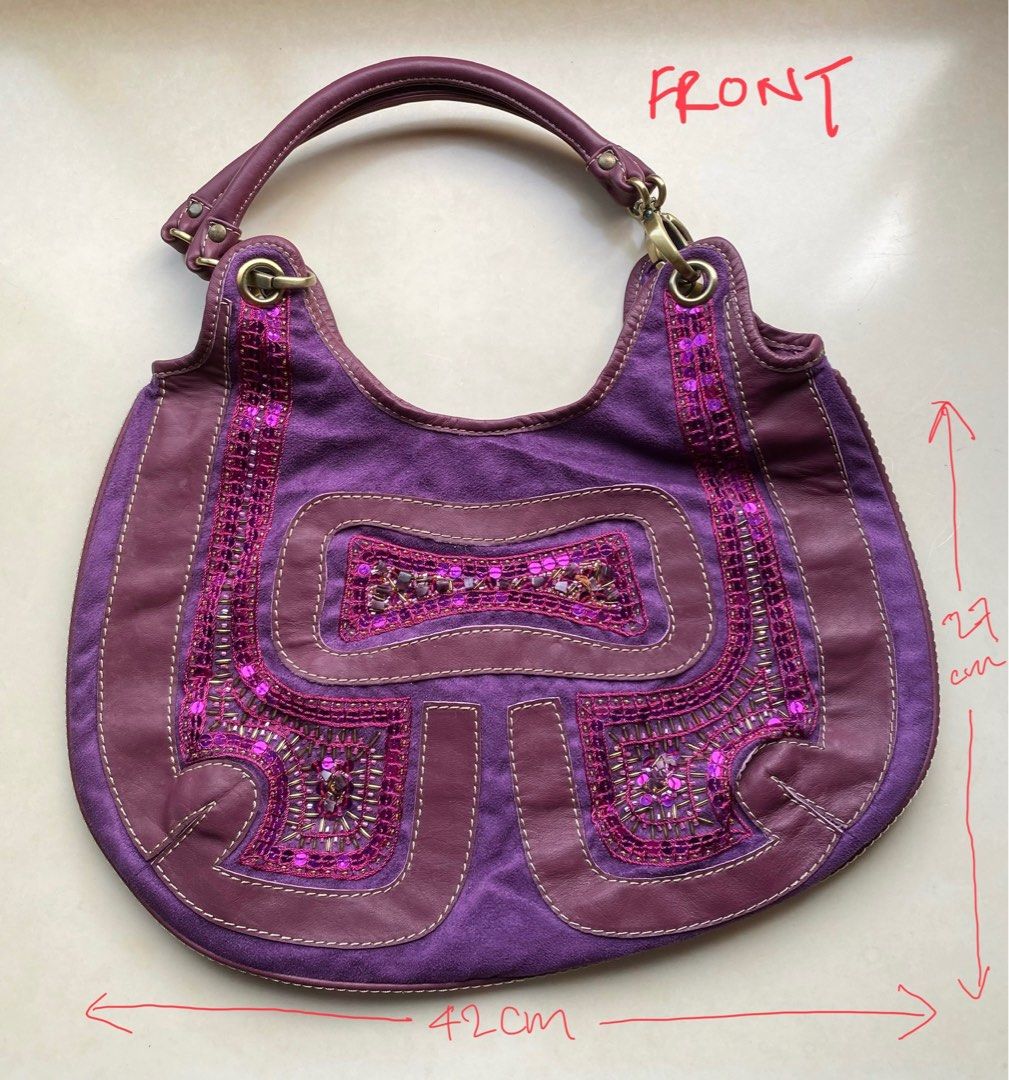 Purple shoulder clearance bags