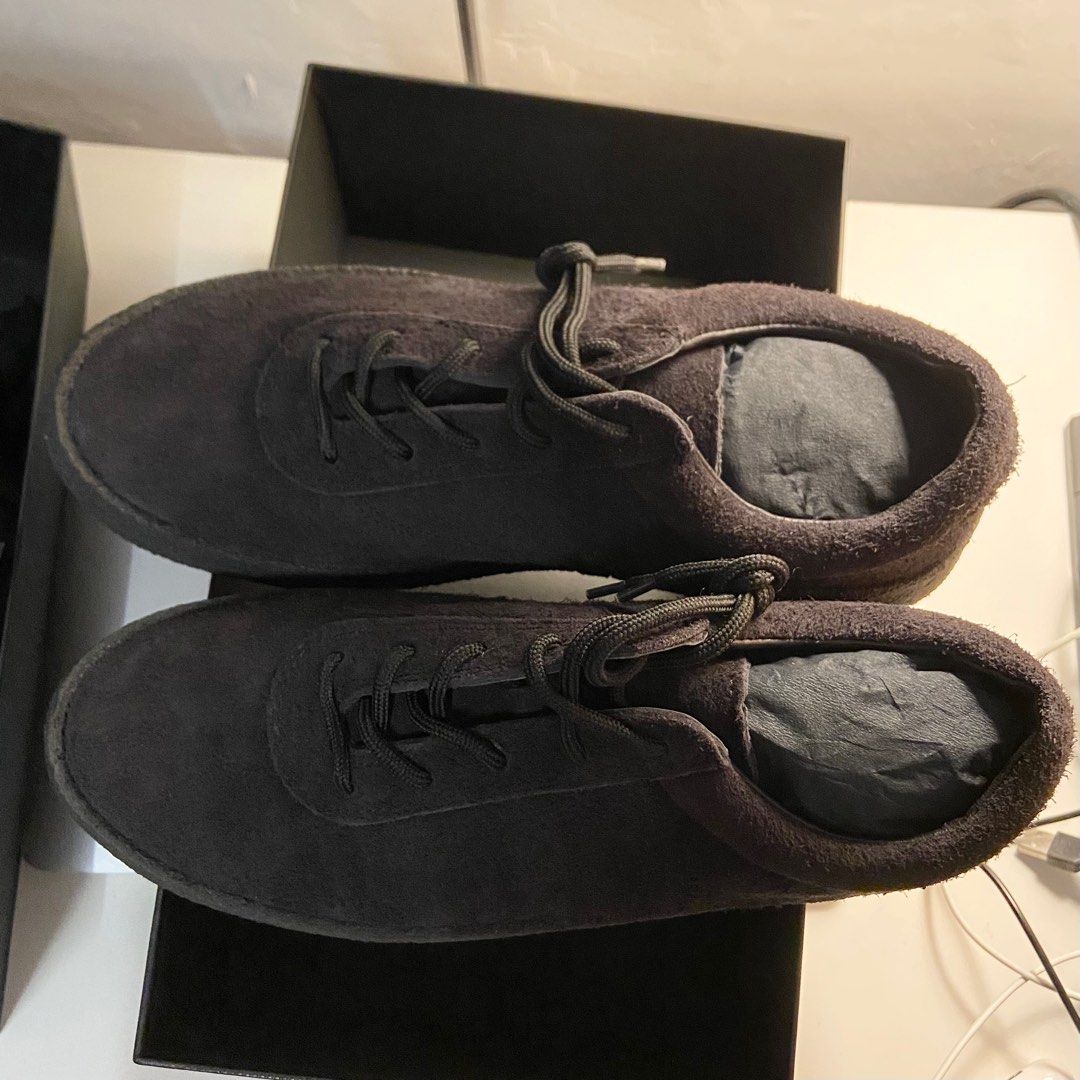 Kanye West Yeezy Season 6 Crepe Sneaker Black 黑色皮鞋Graphite US9