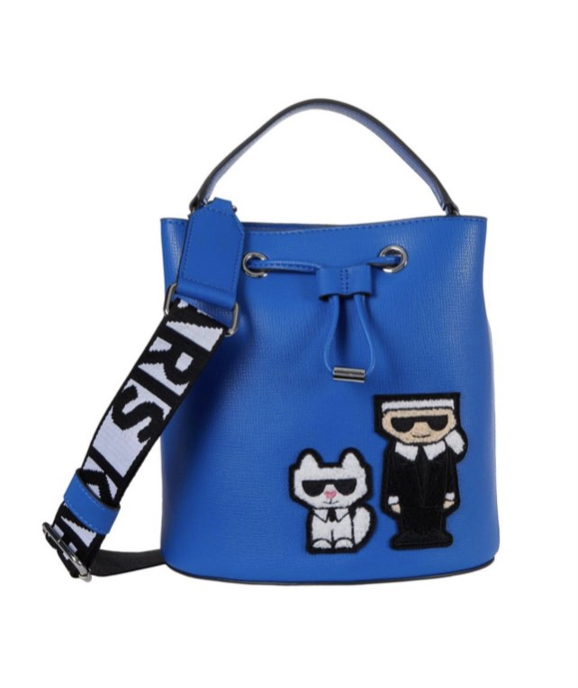 Karl Lagerfeld Maybelle Blue Bucket Bag Luxury Bags Wallets on Carousell