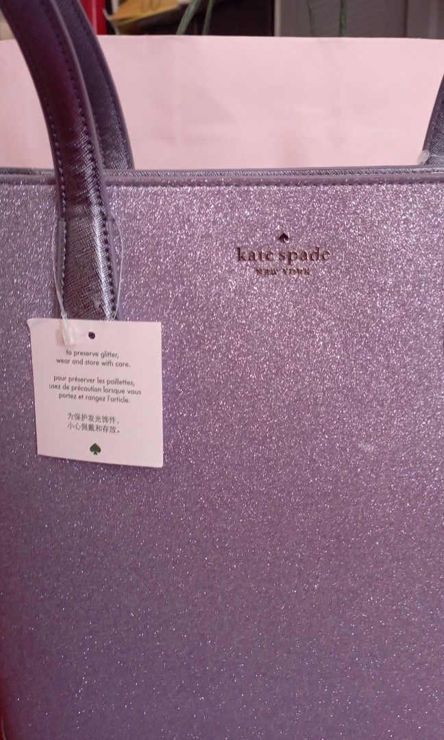 Kate Spade New York,Tinsel Glitter Crossbody Bag (Lilac frost): Handbags