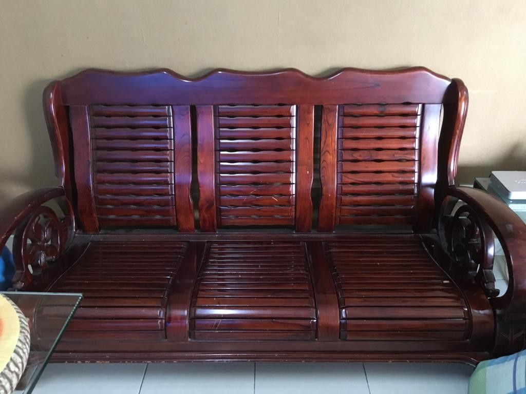 Kerusi kayu top second hand