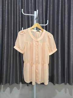 Korean Peach Blouse