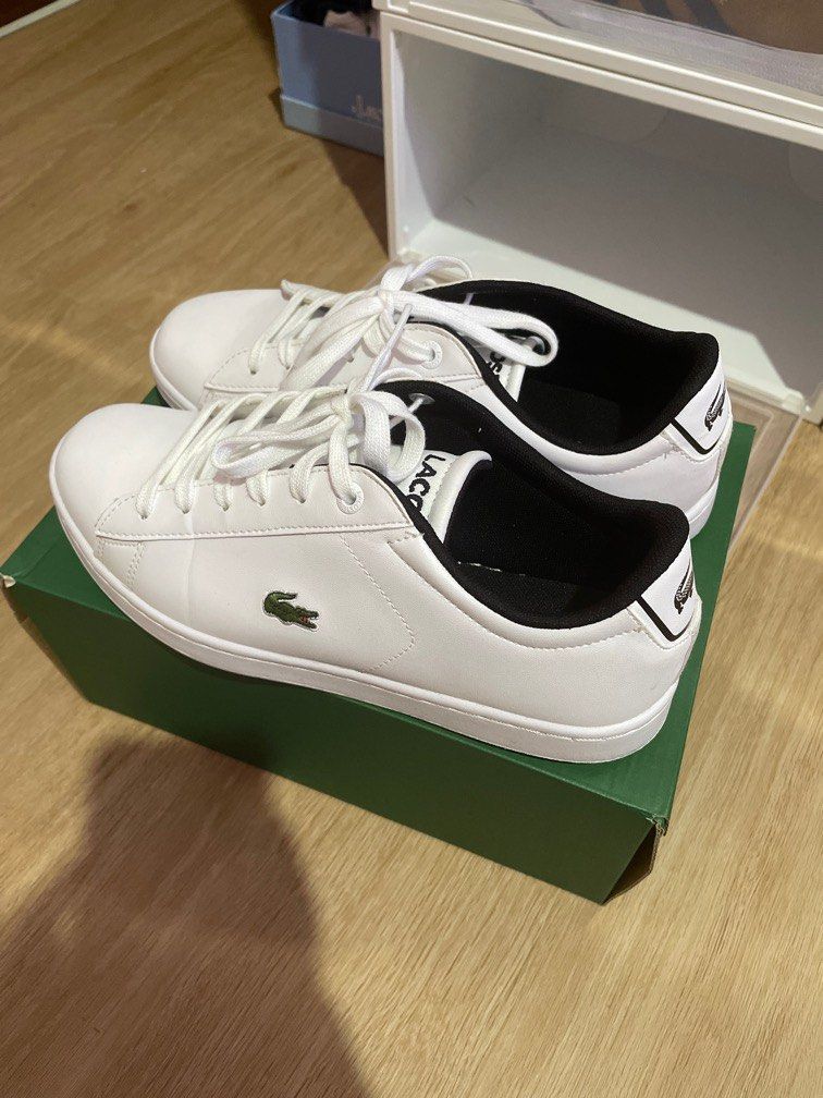 White lacoste sneakers for ladies sales