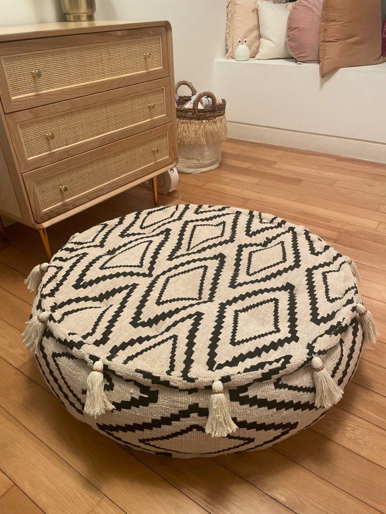 Large round floor cushion pouf furniture home living home decor