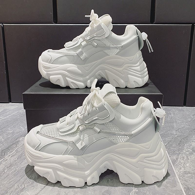 Chunky white platform trainers online