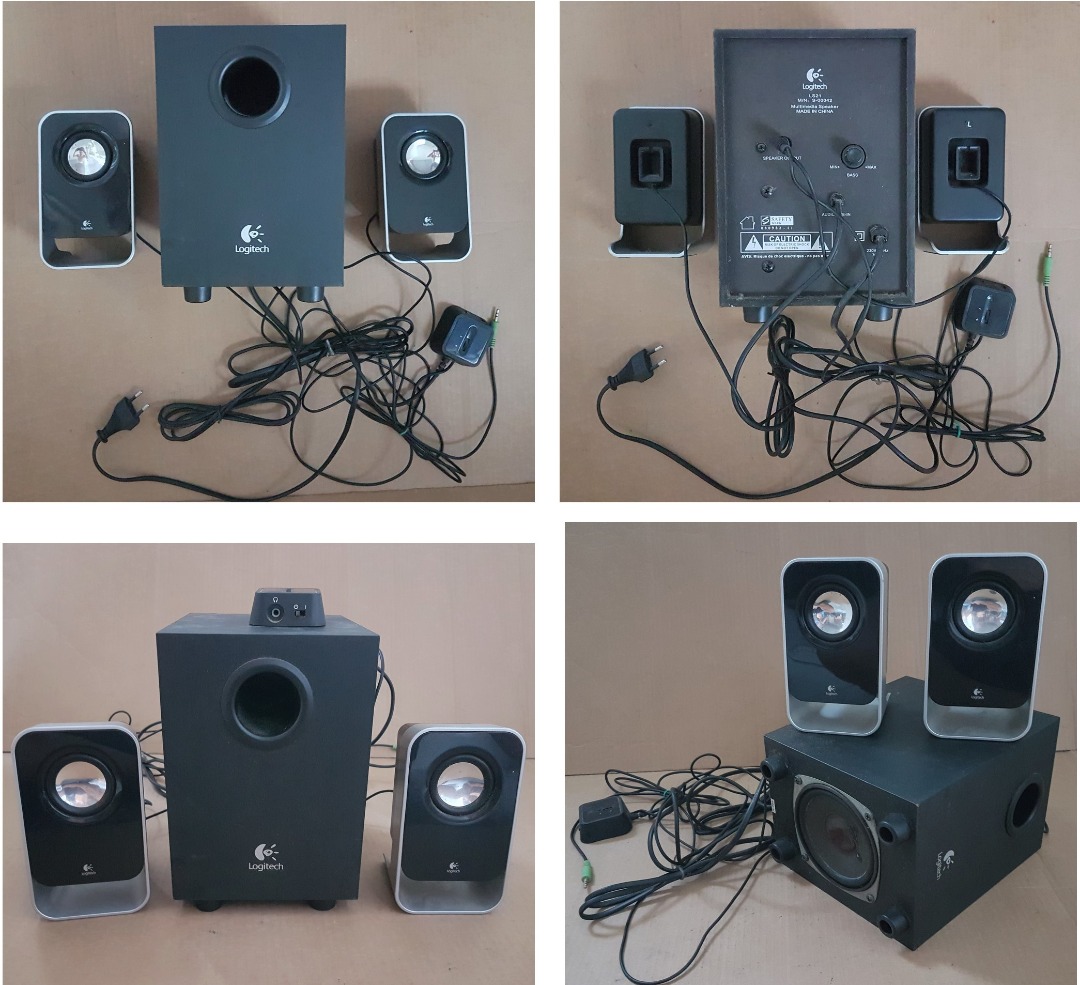 Logitech LS21 2.1 Stereo System, TV, PC, Multimedia Speaker System, Active Subwoofer, Bass Speaker with 2 Standing Speakers, Home Entertainment System, Movies, Music, Quality Audio Sound, good working condition, Audio,
