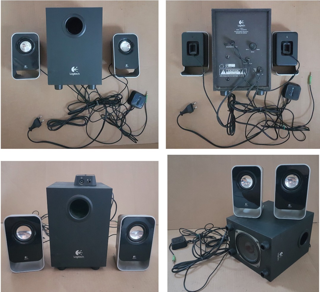 Logitech LS21 2.1 Stereo Speaker System TV PC Multimedia Speaker System Active Subwoofer Bass Speaker with 2 Standing Speakers Home