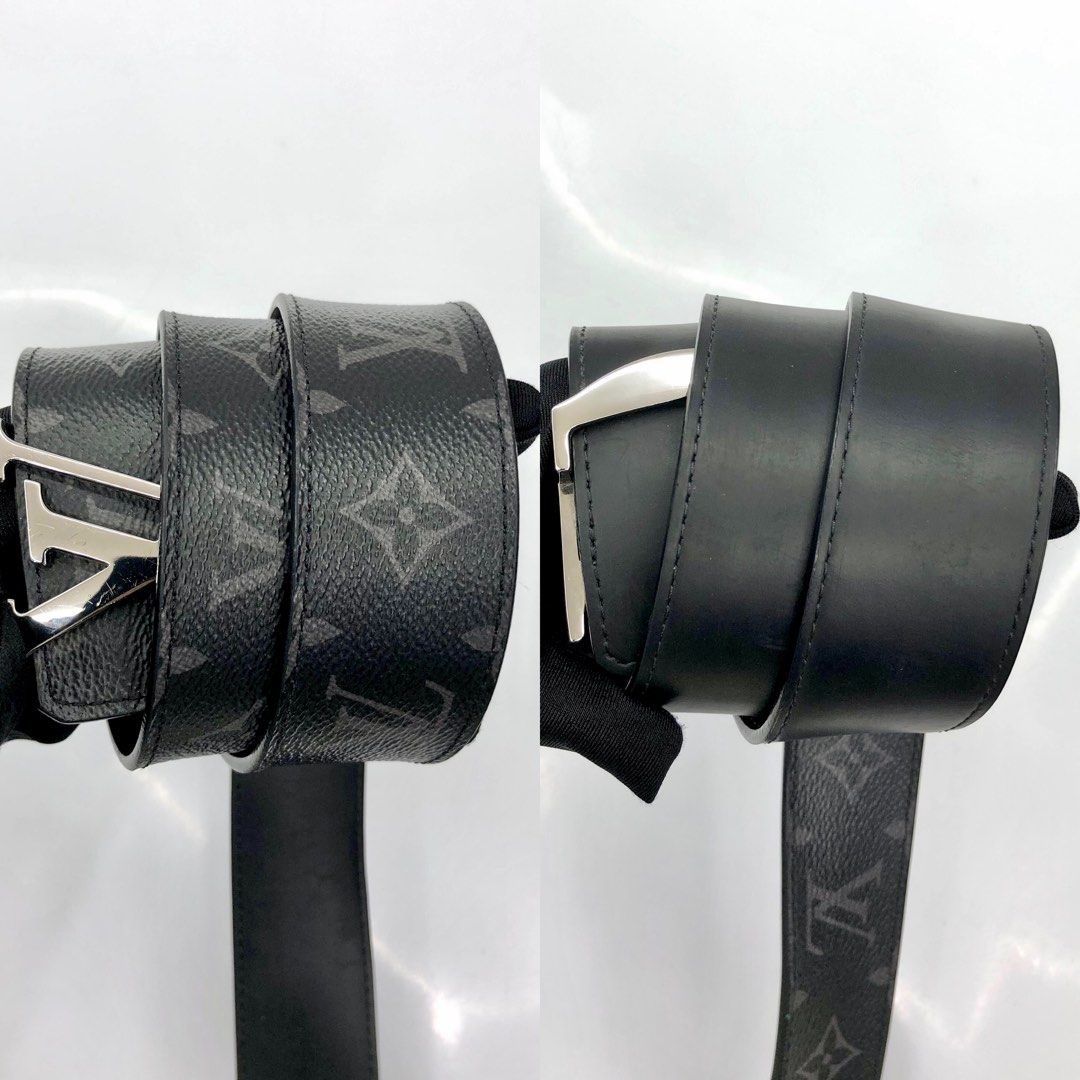 Louis Vuitton Men's Black Leather Voyager 35 MM Belt size 34" /  85 cm