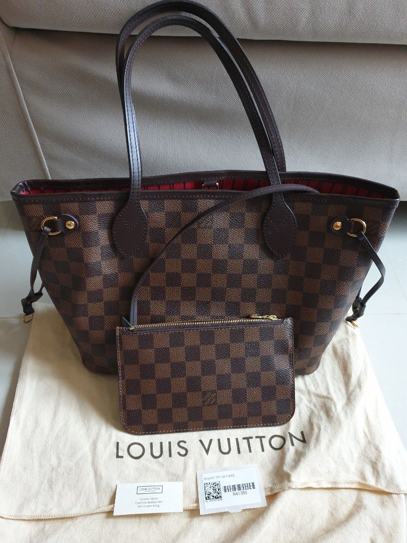Louis Vuitton Neverfull Ebene PM with Small Bag, Luxury, Bags & Wallets on  Carousell