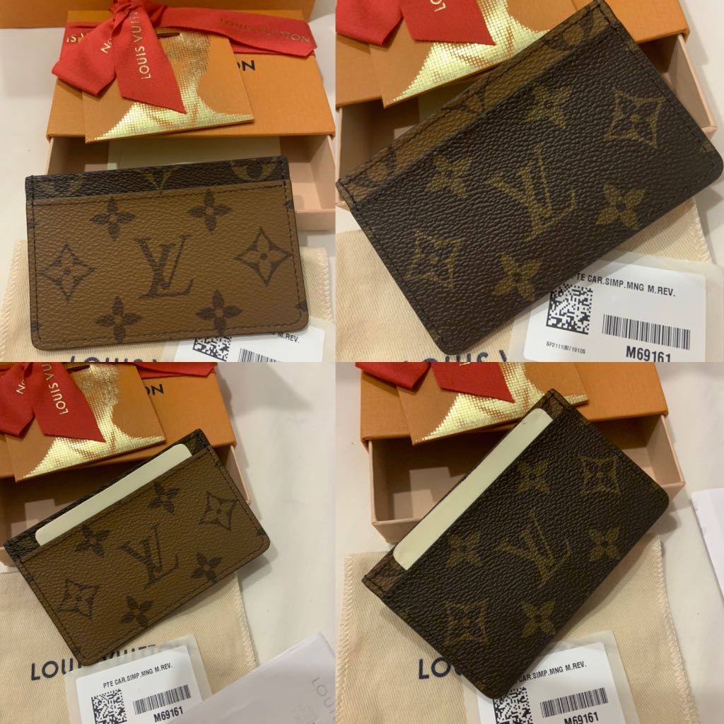 Louis Vuitton Reverse Monogram Card Holder - Full Set Original Receipt,  Luxury, Bags & Wallets on Carousell