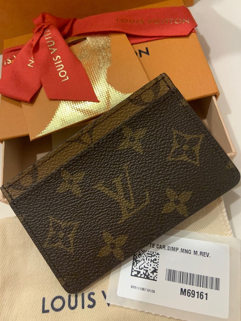 New 2023 Louis Vuitton Reverse Monogram Card Holder with Receipt