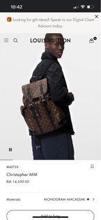 Fake Louis Vuitton Christopher Backpack Monogram Canvas M59662 Replica For  Men & Women