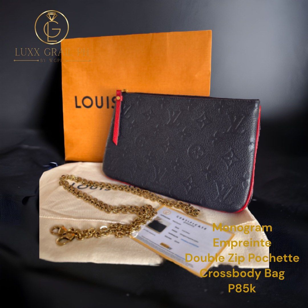 Authentic Louis Vuitton Empreinte Double Zip Pochette M63916 LV, Luxury,  Bags & Wallets on Carousell