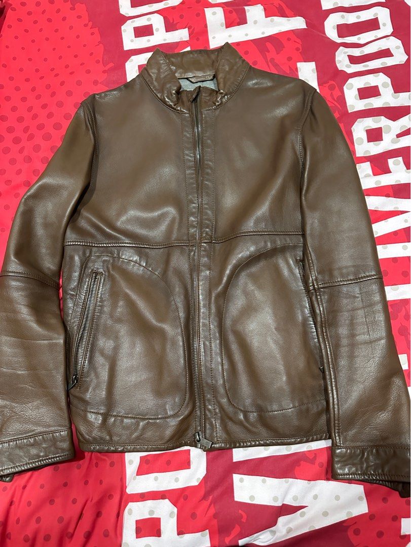 Massimo dutti clearance reversible leather jacket