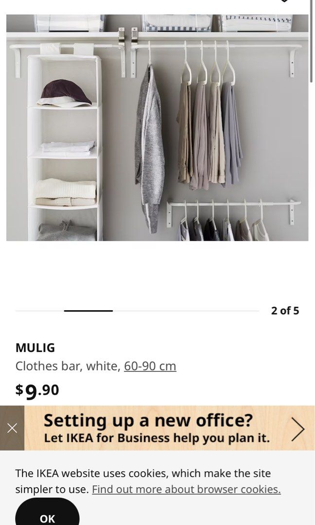 MULIG CLOTHES RACK ALL FOR 10