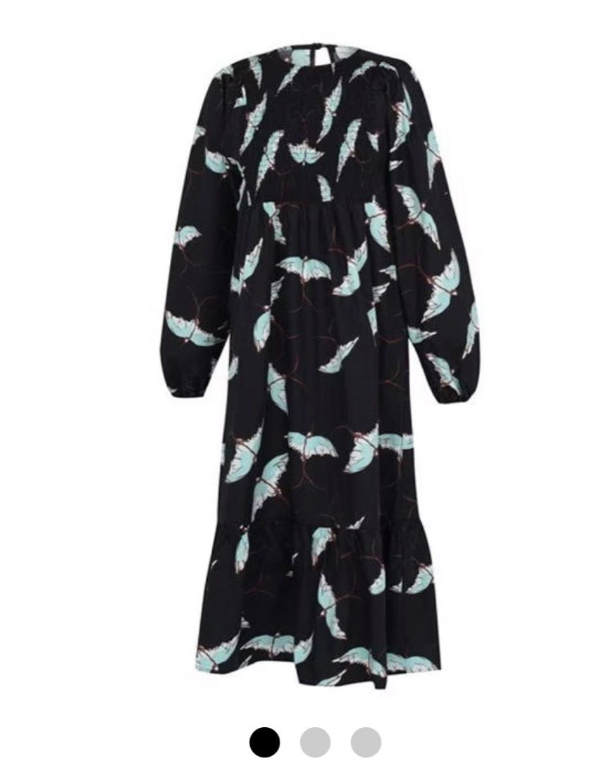 Never Fully Dressed black swallows midaxi dress Size 12, Women's Fashion,  Dresses u0026 Sets, Dresses on Carousell