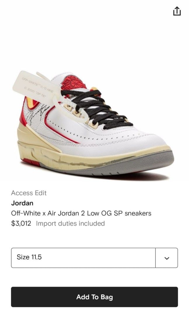 Nike air jordan shop off white original