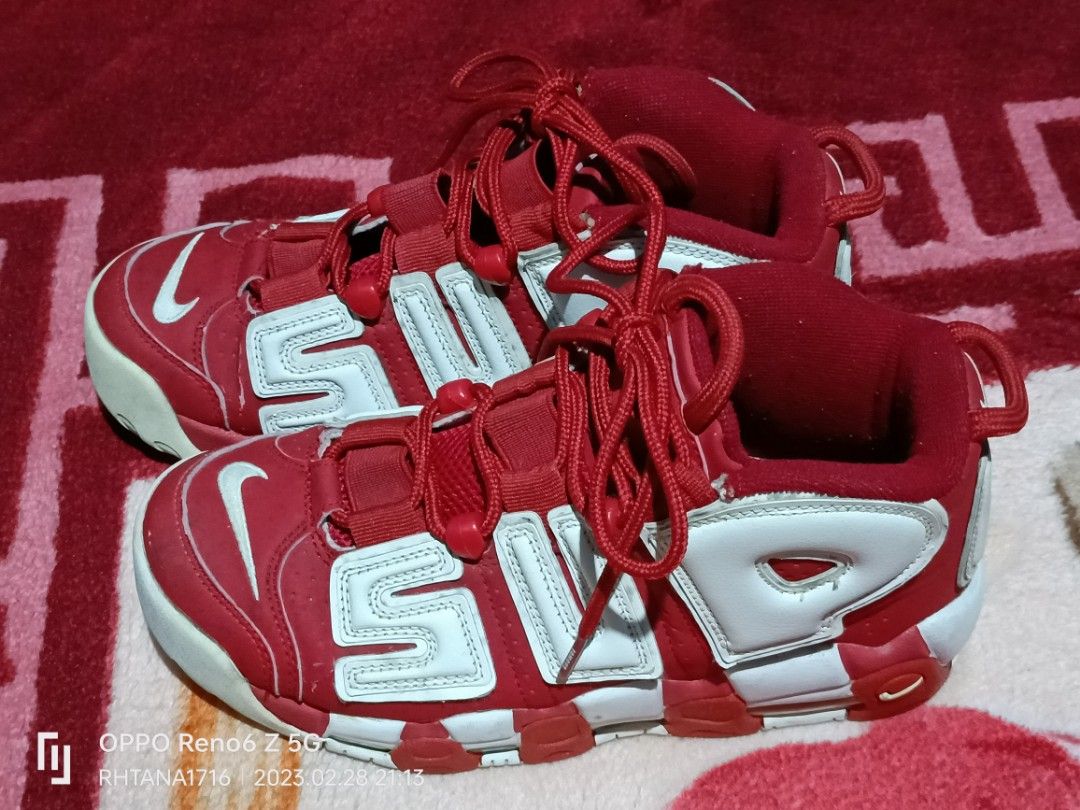 Nike Air More Uptempo Supreme Suptempo Red US7.5