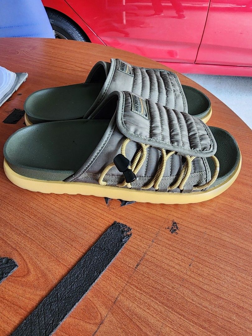 Nike Asuna 2 Olive green Men s Fashion Footwear Flipflops and