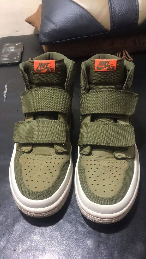 Tra-incShops Marketplace - air jordan 1 retro high double strap olive  canvas on sale - 14 White Black Gold CT8013