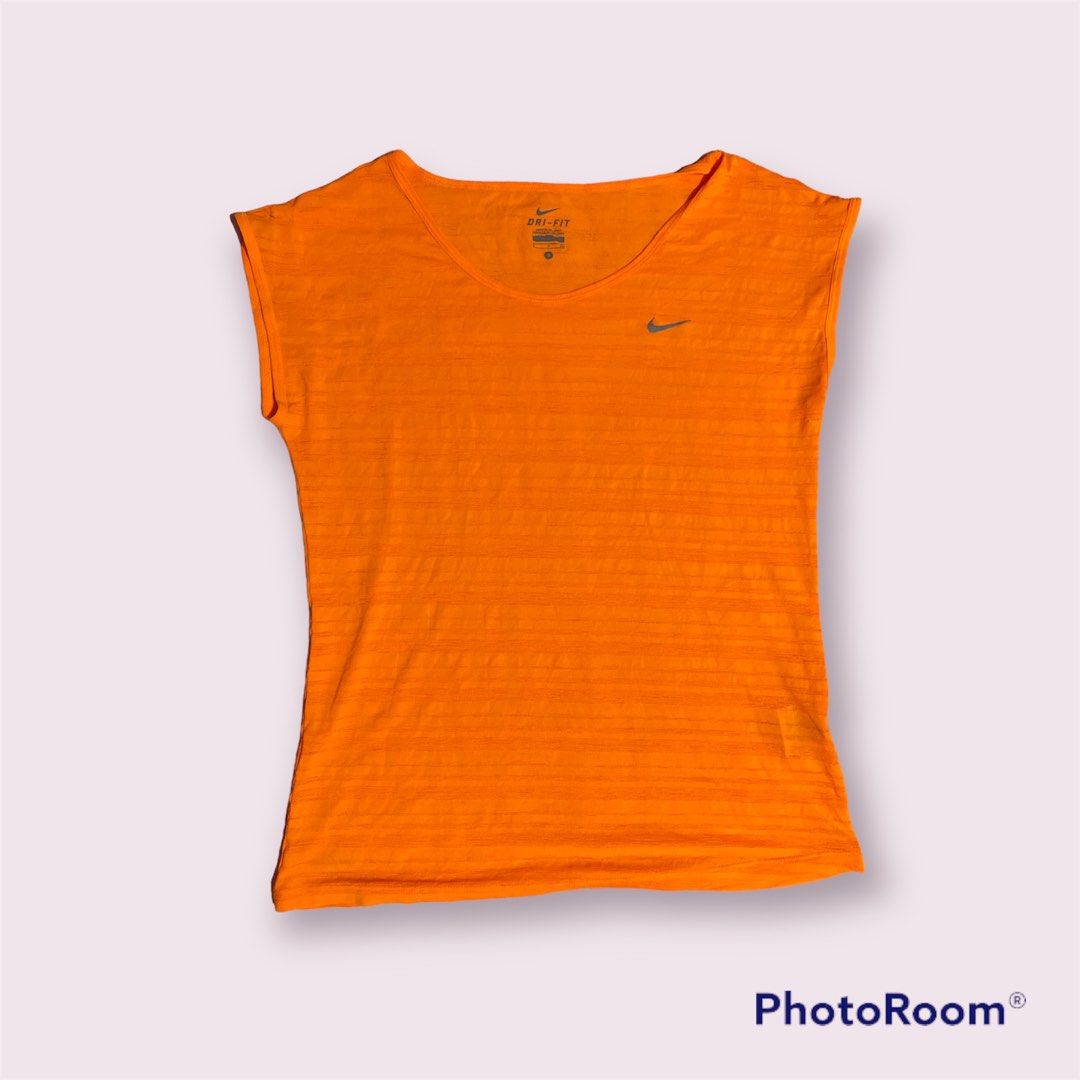 Nike Neon Orange Drifit Shirt on Carousell