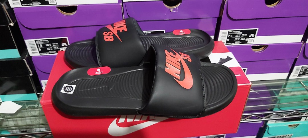 Red nike sb slides shop