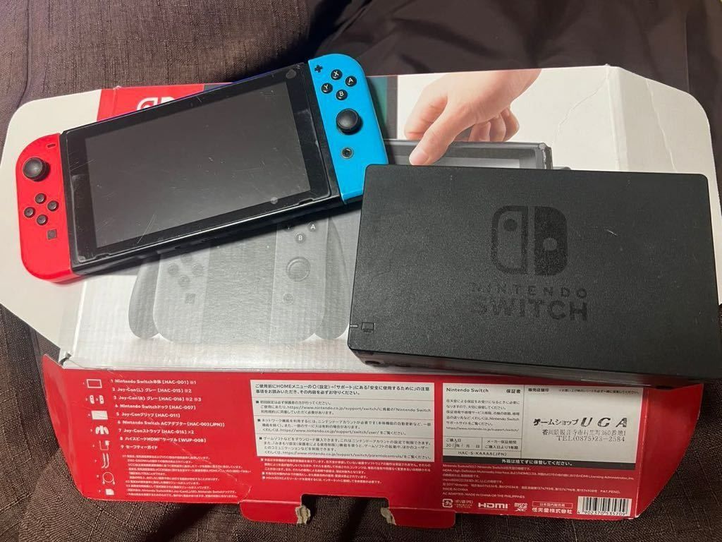任天堂Nintendo Switch主機安排灰色任天堂Switch初始化/二手操作商品 