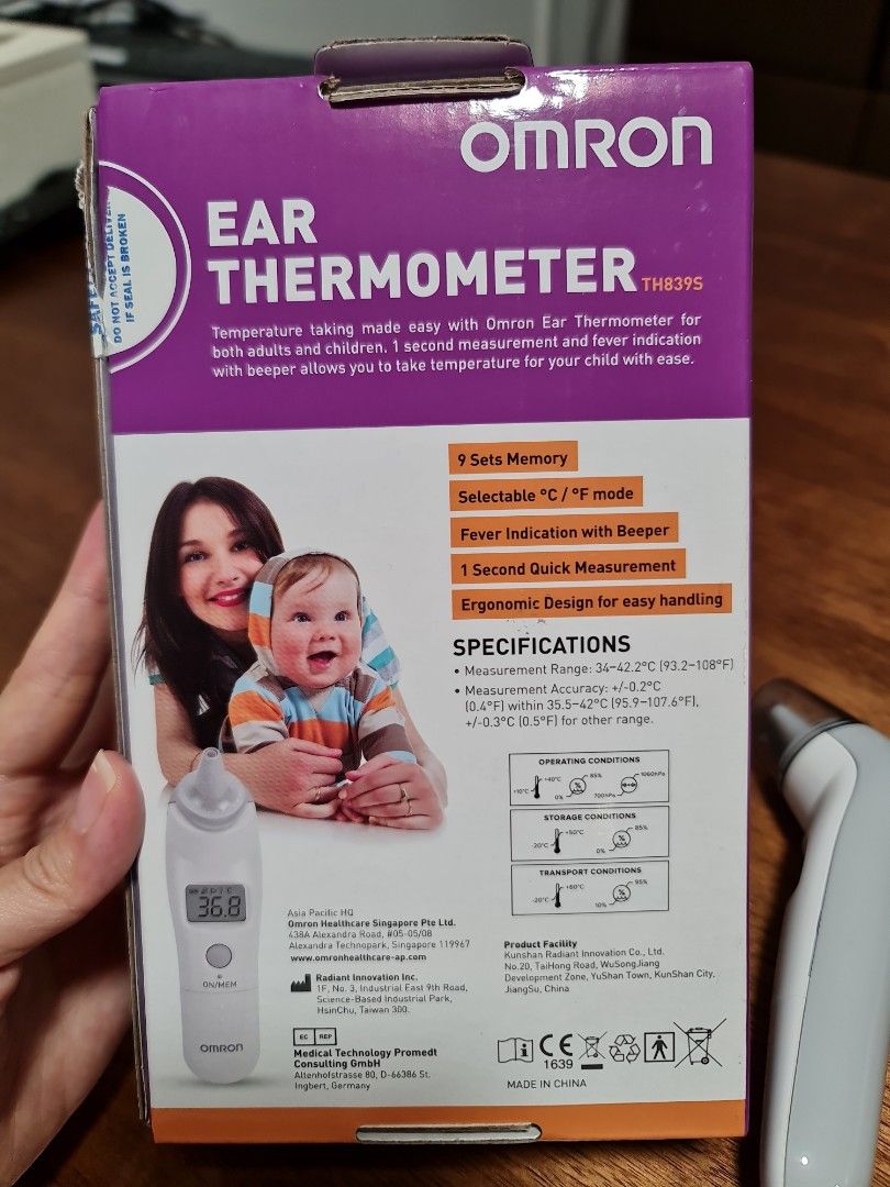Omron Ear Thermometer, Health & Nutrition, Thermometers on Carousell