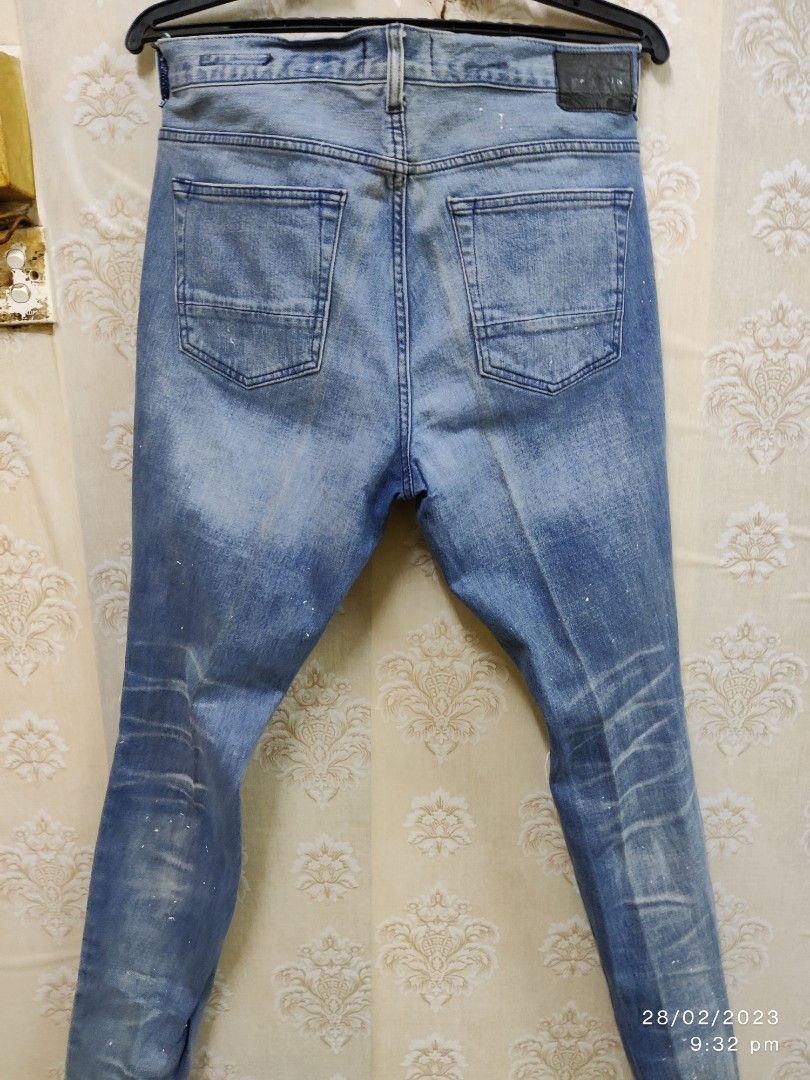 PACSUN LA JEANS DISTRESSED RIPPED SKINNY FIT, Men's Fashion, Bottoms, Jeans  on Carousell