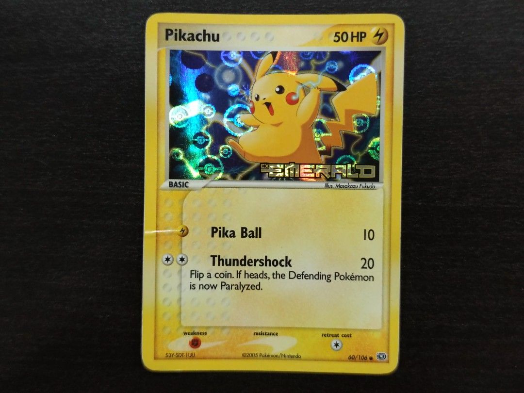 basic pikachu card 60 hp value holographic Pokmon Celebrations Pikachu, 25th Anniversary Full Art Rare Holo + Surprise Card! : Toys & Games RarityPromo Hit Points60 HP Colorless Charge Search your deck for a Lightning Energy card and attach it to this Pokmon Pokmon TCG: 10 Most Valuable