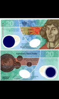 Poland 20 Zlotych commemorative polymer Nicolaus Copernicus