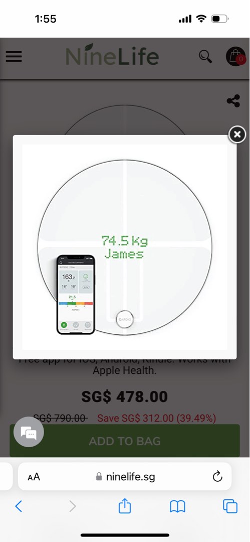 QardioBase2 WiFi Smart Scale and Body Analyzer: monitor weight, BMI and  body composition, easily store, track and share data. Free app for iOS,  Android, Kindle. Works with Apple Health.