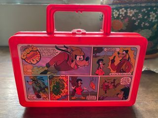 Red Goofy Lunchbox Vintage Whirley