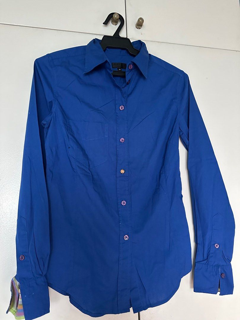 Royal blue polo, Women's Fashion, Tops, Longsleeves on Carousell