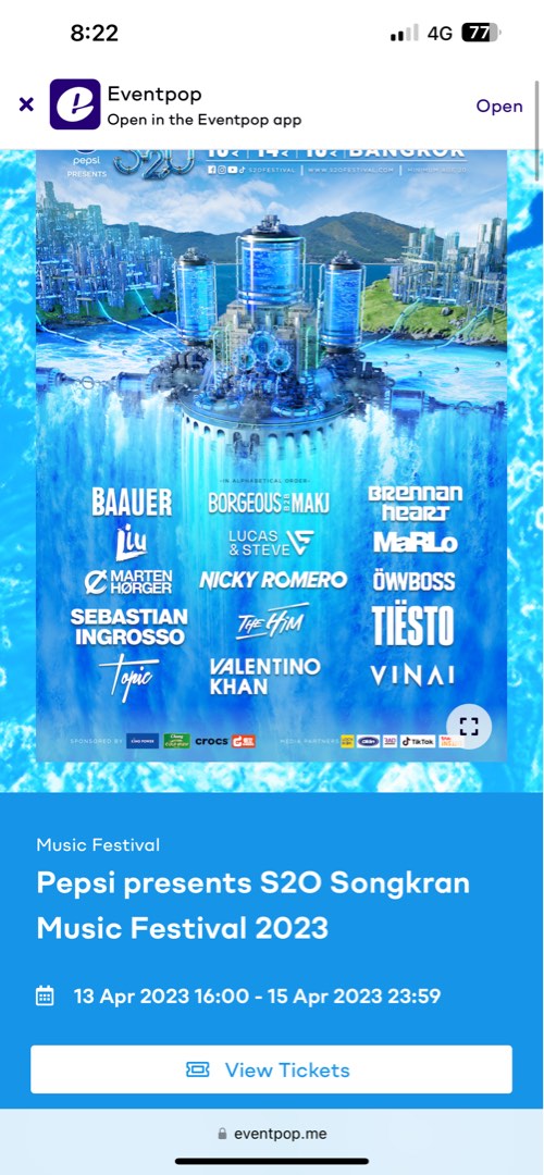 S2o Festival Bangkok 2023 Tickets Vouchers Event Tickets On Carousell   S2o Festival Bangkok 2023 1677587028 515089b5 