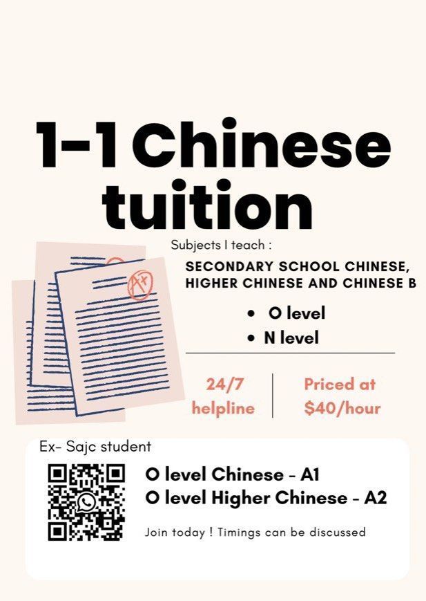 11 Secondary school Chinese tuition , Learning & Enrichment
