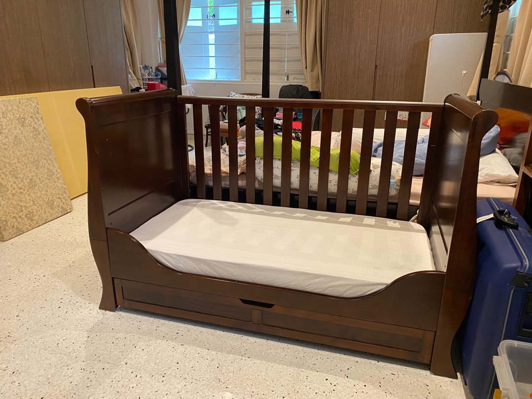 Solid wood toddler bed, Babies & Kids, Baby Nursery & Kids Furniture