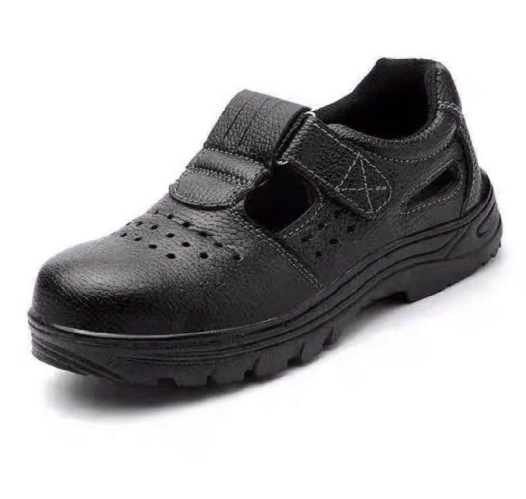 Steel Toe Steel Sole Safety Shoes Leather Breathable Comfortable