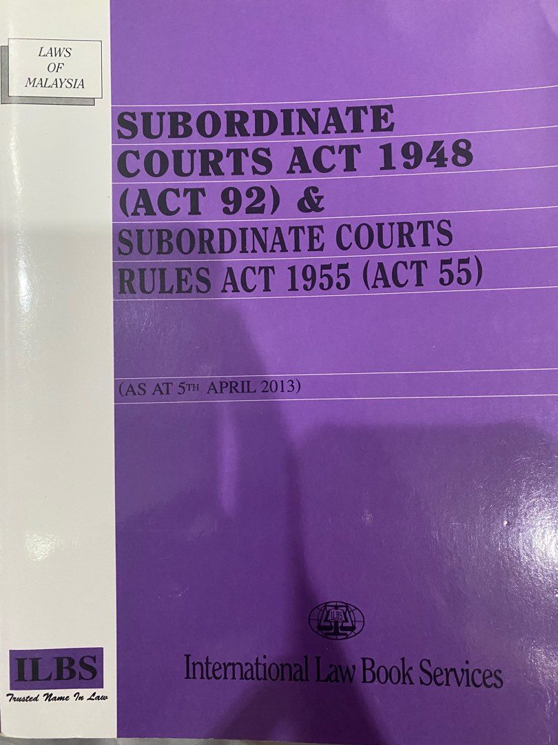 Subordinate Courts Act 1948, Hobbies & Toys, Books & Magazines