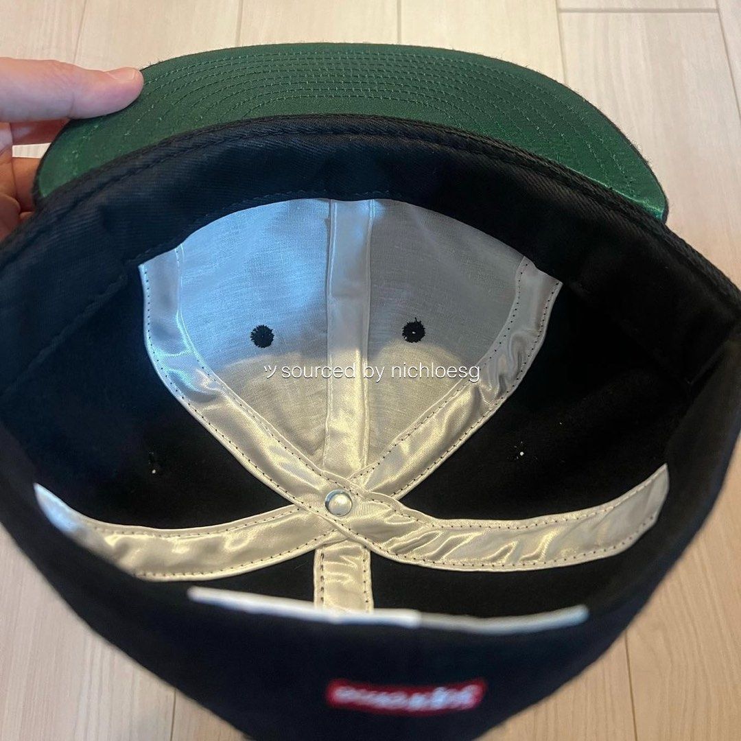 SUPREME EBBETS S LOGO FITTED 6-PANEL CAP