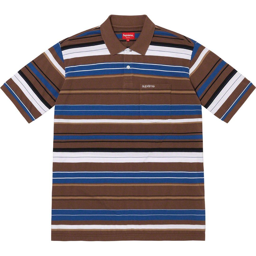 SUPREME MULTI STRIPE POLO Men s Fashion Tops Sets Tshirts