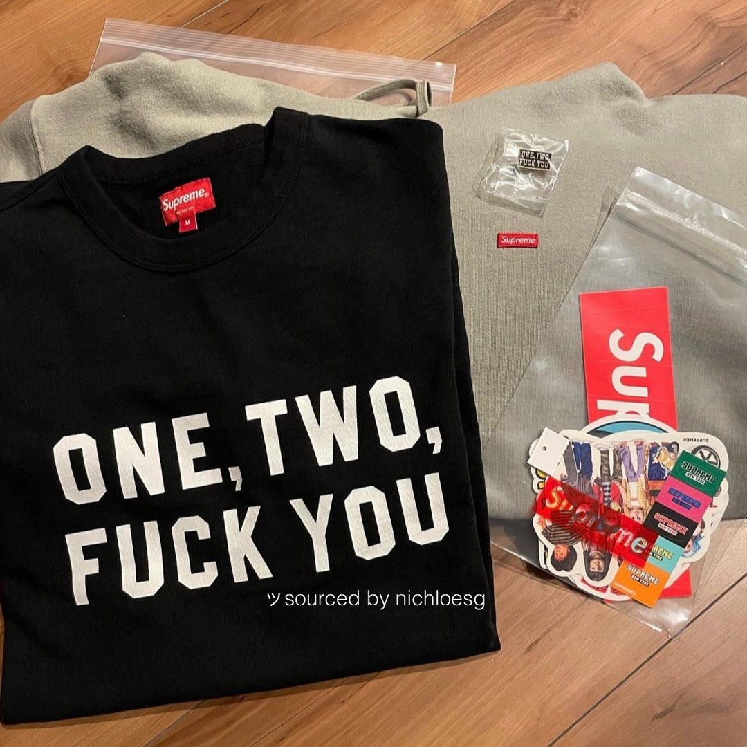 SUPREME ONE TWO FUCK YOU S/S TOP