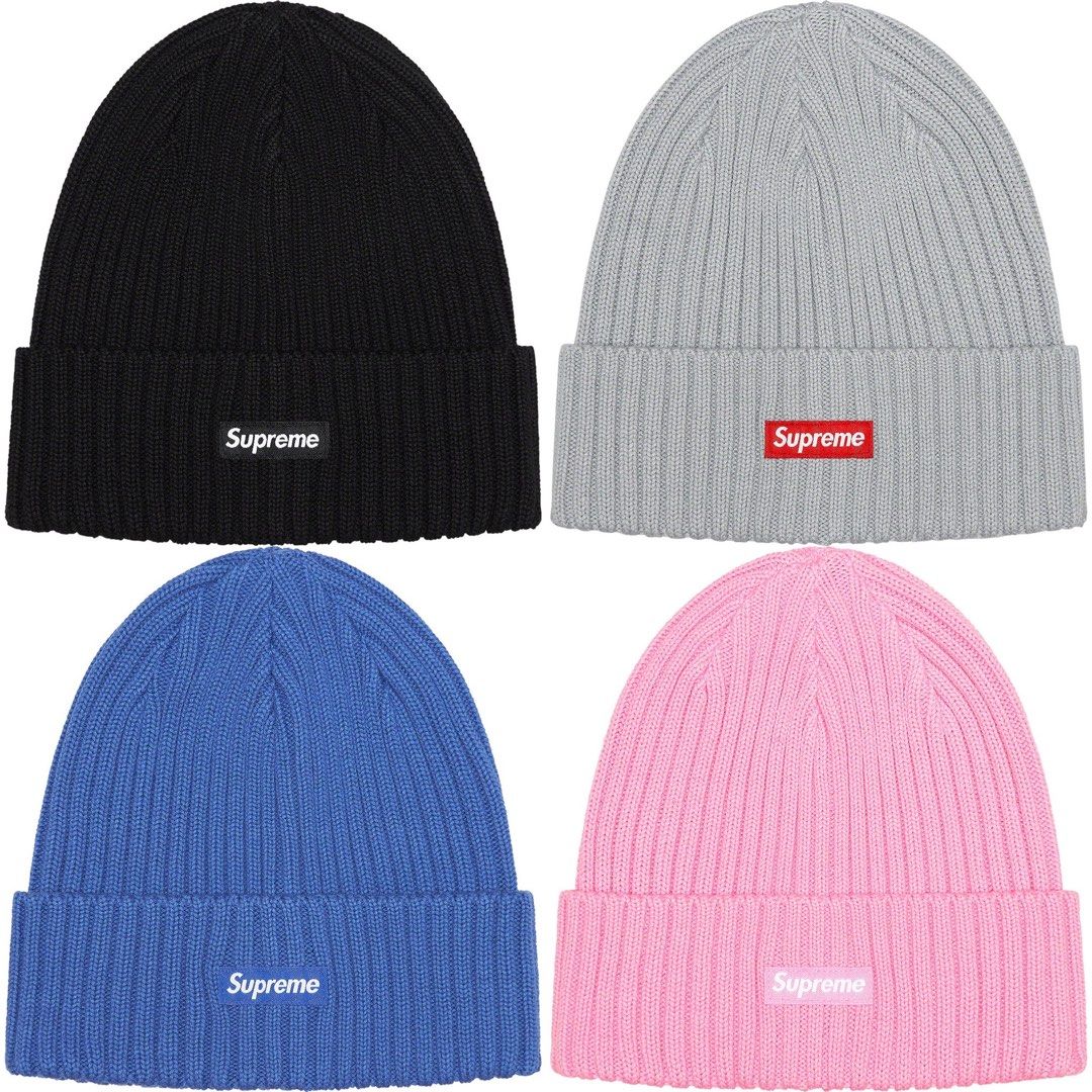 Supreme Overdyed ribbed knit beanie, Pink