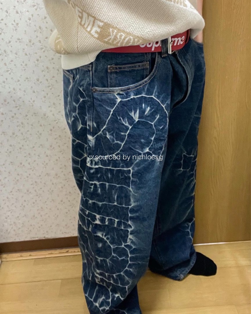 SUPREME SHIBORI LOOSE FIT JEAN, Men's Fashion, Bottoms, Jeans on