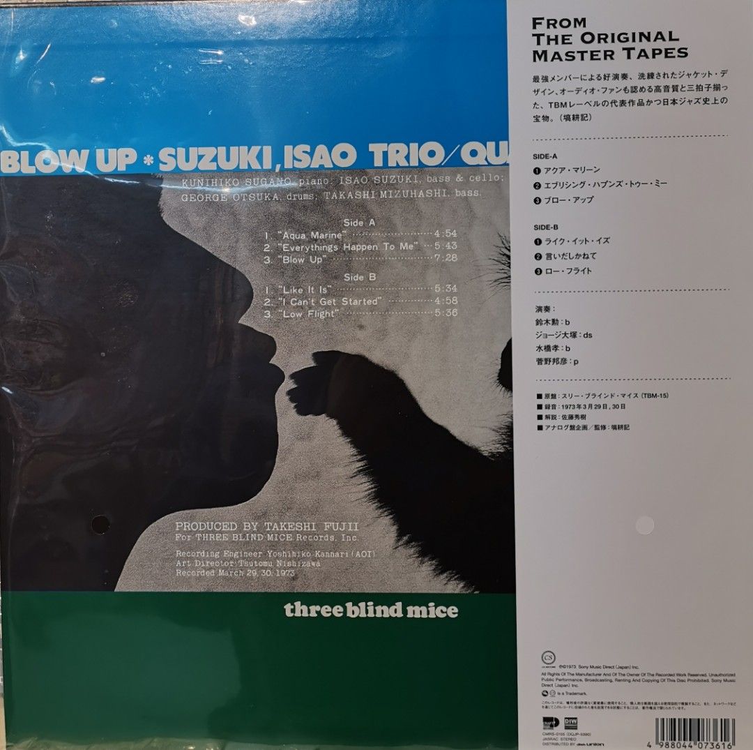 Suzuki, Isao Trio* / Quartet* = 鈴木勲三* / 四重奏団* – Blow Up