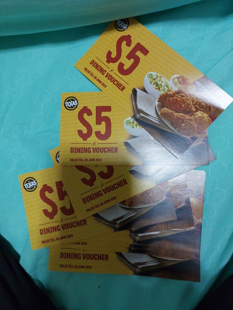 Texas Chicken Voucher, Tickets & Vouchers, Vouchers on Carousell